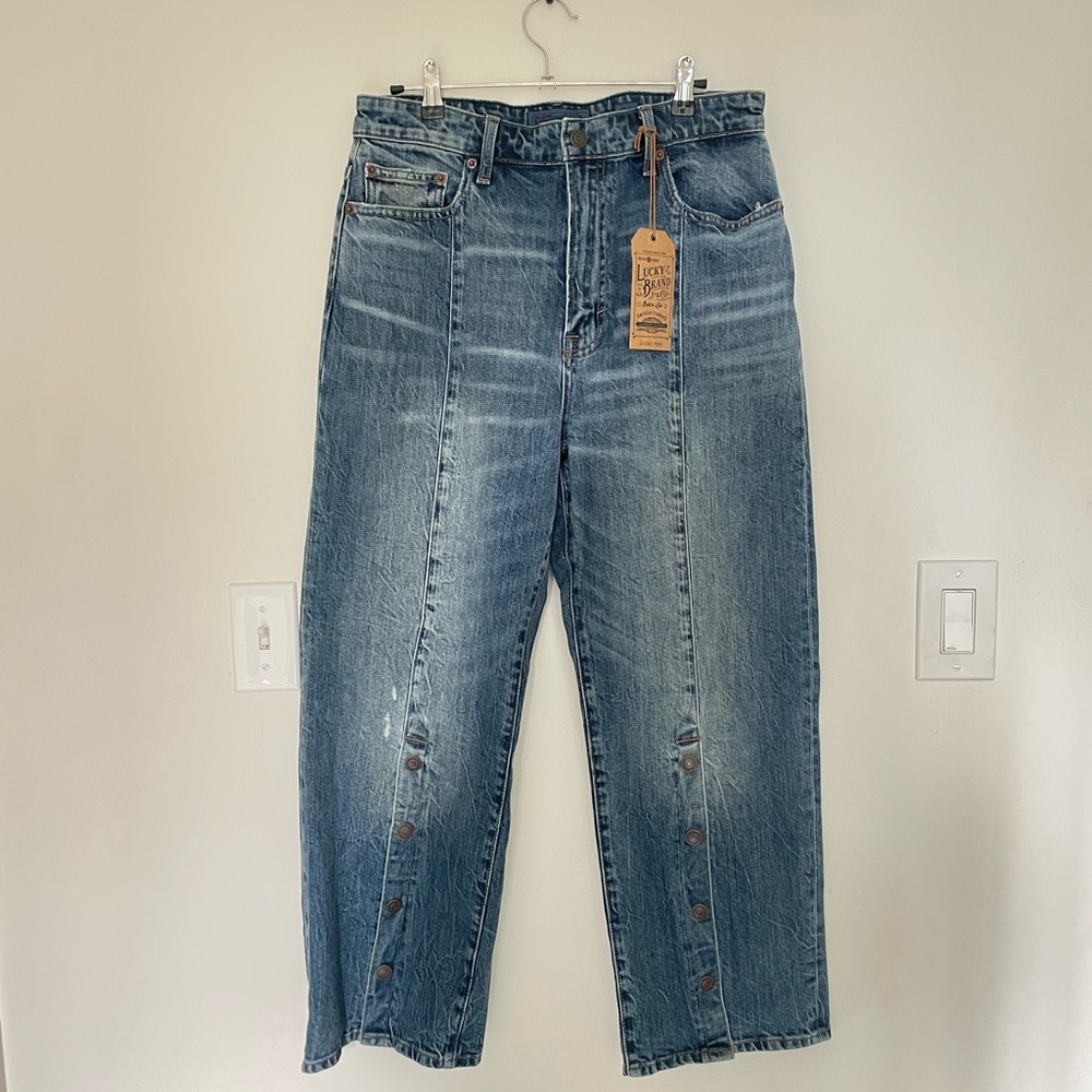 Lucky brand jeans with button detail